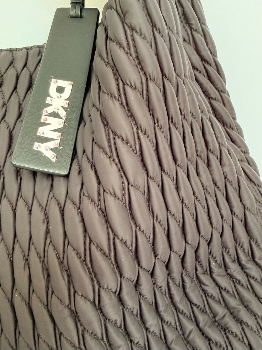 DKNY Black Quilted Hobo Shoulder Bag - Picture 4 of 8